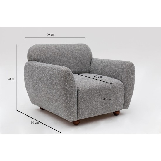 Wing Chair Eddy - Light Grey Light Grey Wing Chair Eddy - Light Grey Light Grey