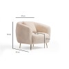 Wing Chair Istiridye - Beige Beige
