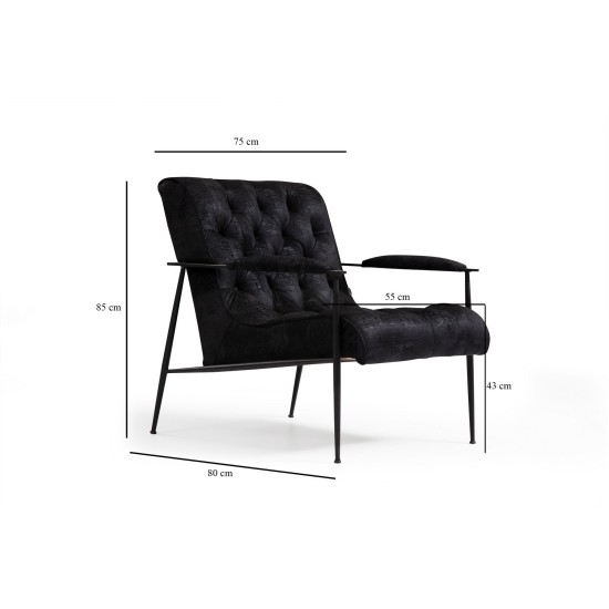 Wing Chair Matilda - Black Black Wing Chair Matilda - Black Black