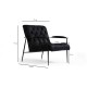 Wing Chair Matilda - Black Black Wing Chair Matilda - Black Black