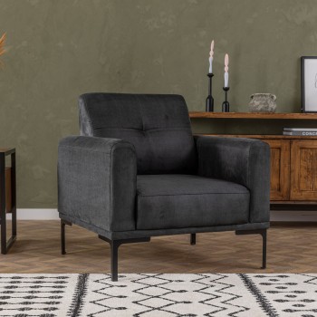 Wing Chair Mustang - Anthracite Anthracite