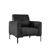Atelier del Sofa Wing Chair Mustang - Anthracite Anthracite