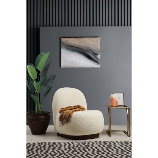 Wing Chair Tina - Bouclet White Bouclet White Atelier del Sofa Wing Chair Tina - Bouclet White Bouclet White