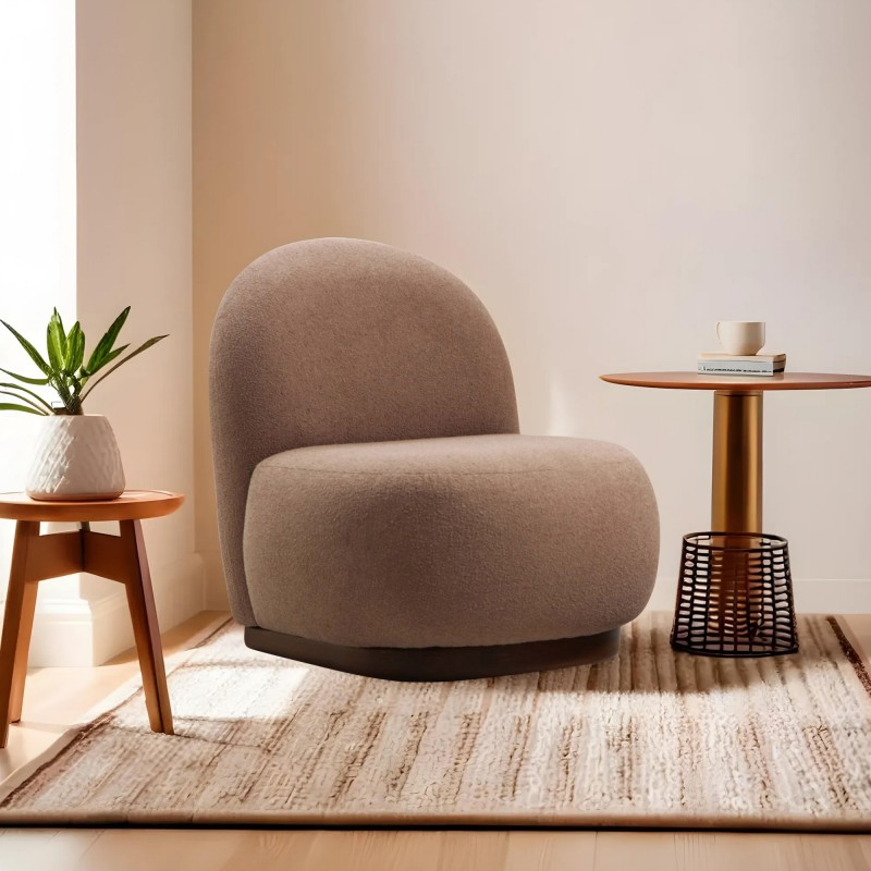 Atelier del Sofa Wing Chair Tina - Cappuccino Cappuccino