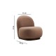 Wing Chair Tina - Cappuccino Cappuccino Atelier del Sofa Wing Chair Tina - Cappuccino Cappuccino
