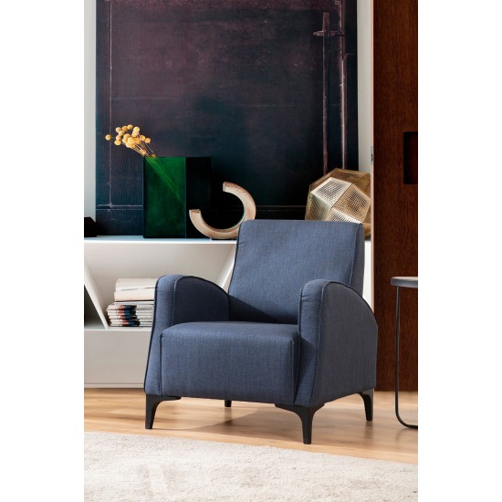 Wing Chair Petra - Blue Blue Wing Chair Petra - Blue Blue