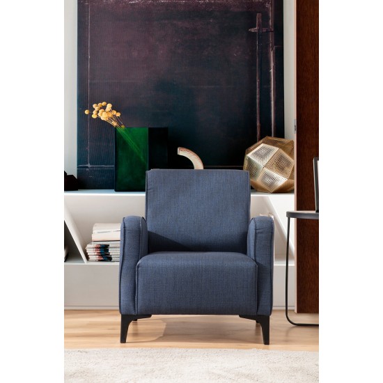 Wing Chair Petra - Blue Blue Wing Chair Petra - Blue Blue