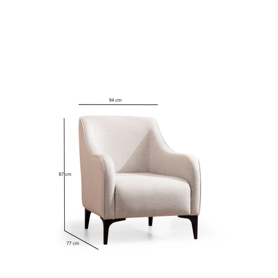Wing Chair Belissimo - Off White Off White Atelier del Sofa Wing Chair Belissimo - Off White Off White