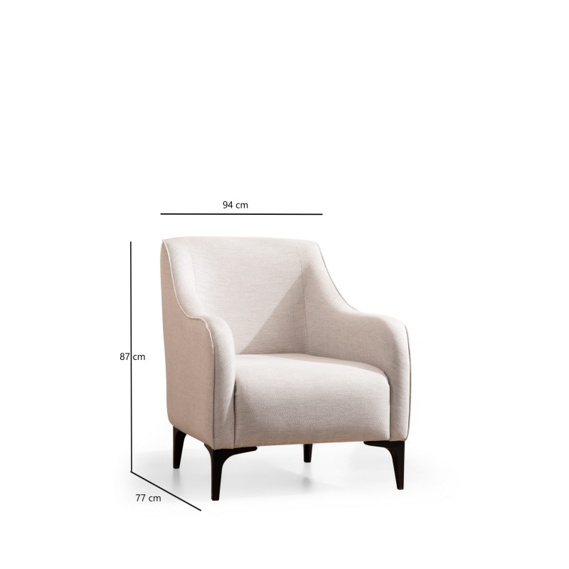Atelier del Sofa Wing Chair Belissimo - Off White Off White