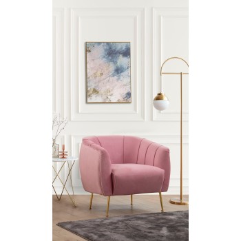 Wing Chair Istiridye - Rose Dusty Rose