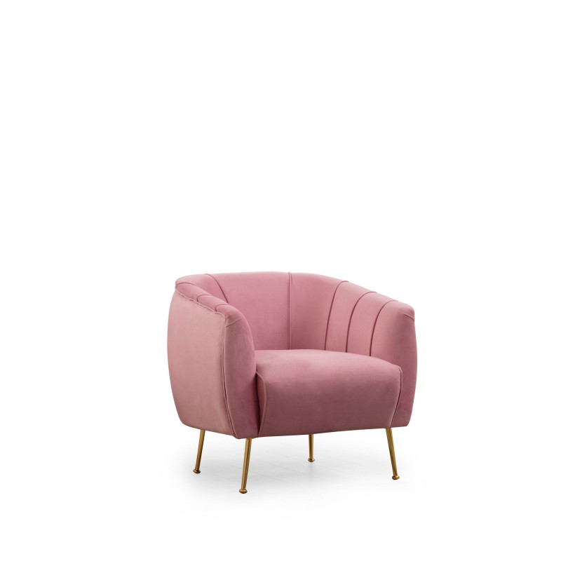 Wing Chair Istiridye - Rose Dusty Rose