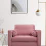 Wing Chair Rome - Rose Dusty Rose