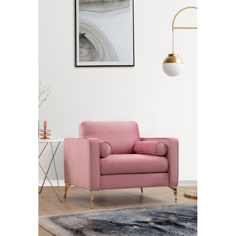 Wing Chair Rome - Rose Dusty Rose