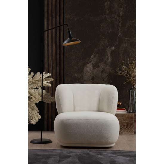 Wing Chair Livorno - White White Atelier del Sofa Wing Chair Livorno - White White