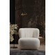 Wing Chair Livorno - White White Atelier del Sofa Wing Chair Livorno - White White