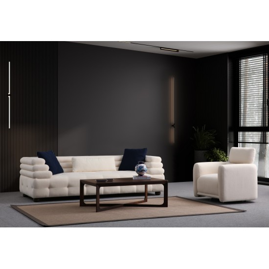 Wing Chair Boston - White White Wing Chair Boston - White White