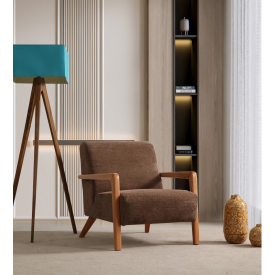 Wing Chair Lyke - Brown Brown Wing Chair Lyke - Brown Brown