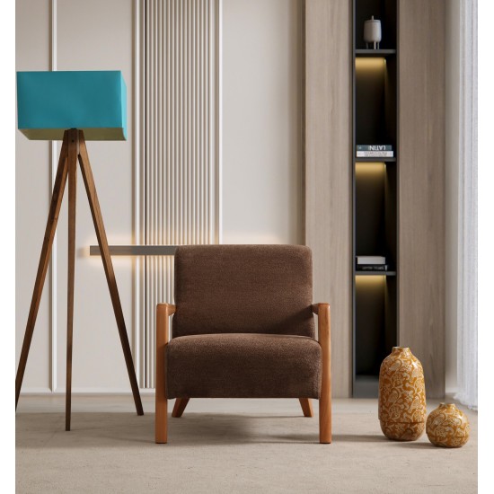 Wing Chair Lyke - Brown Brown Wing Chair Lyke - Brown Brown