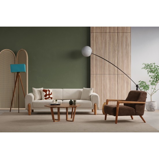 Wing Chair Lyke - Brown Brown Wing Chair Lyke - Brown Brown