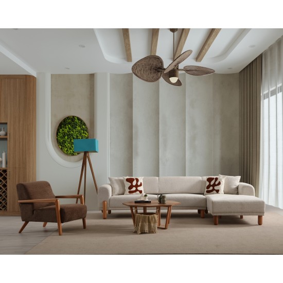 Wing Chair Lyke - Brown Brown Wing Chair Lyke - Brown Brown
