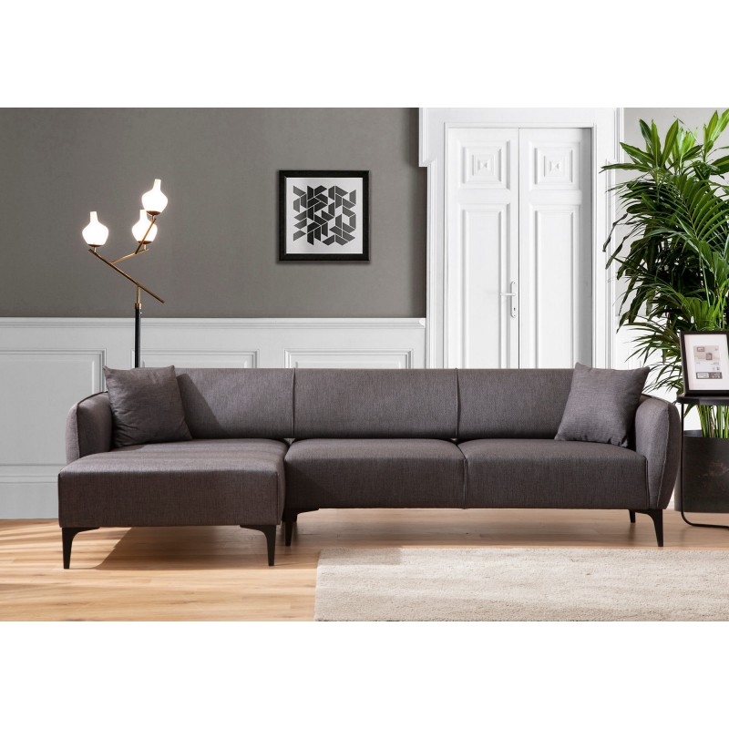 Corner Sofa Belissimo Left - Dark Grey Dark Grey