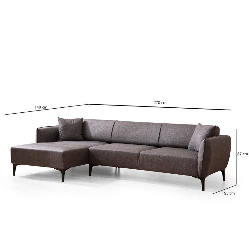 Corner Sofa Belissimo Left - Dark Grey Dark Grey