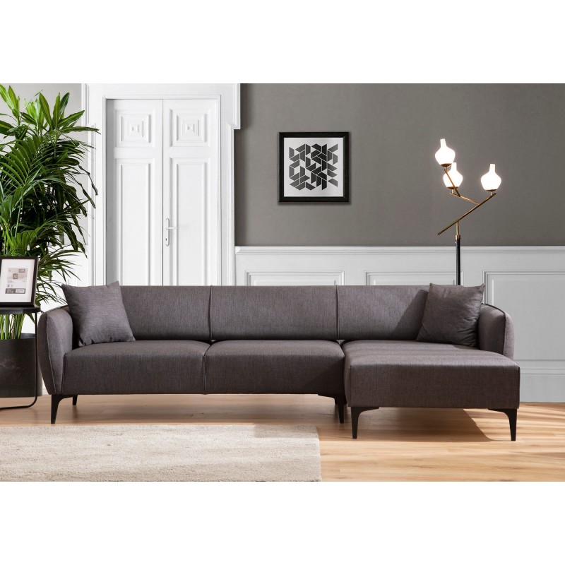 Corner Sofa Belissimo Right - Dark Grey Dark Grey