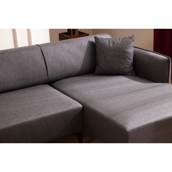 Corner Sofa Belissimo Right - Dark Grey Dark Grey Corner Sofa Belissimo Right - Dark Grey Dark Grey