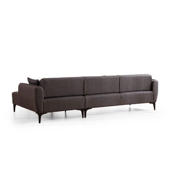 Corner Sofa Belissimo Right - Dark Grey Dark Grey Corner Sofa Belissimo Right - Dark Grey Dark Grey