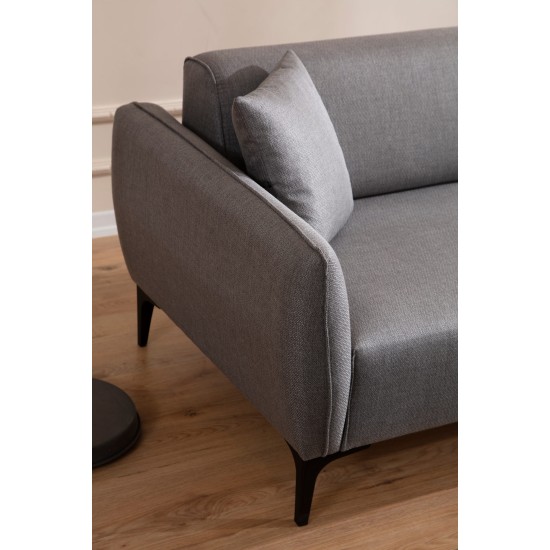 Corner Sofa Belissimo Right - Grey Grey Corner Sofa Belissimo Right - Grey Grey