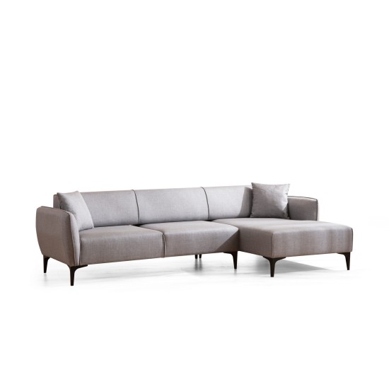 Corner Sofa Belissimo Right - Grey Grey Corner Sofa Belissimo Right - Grey Grey