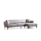 Corner Sofa Belissimo Right - Grey Grey Corner Sofa Belissimo Right - Grey Grey