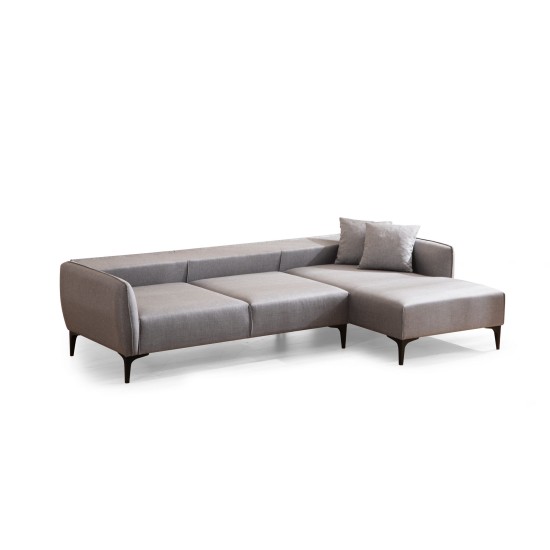 Corner Sofa Belissimo Right - Grey Grey Corner Sofa Belissimo Right - Grey Grey