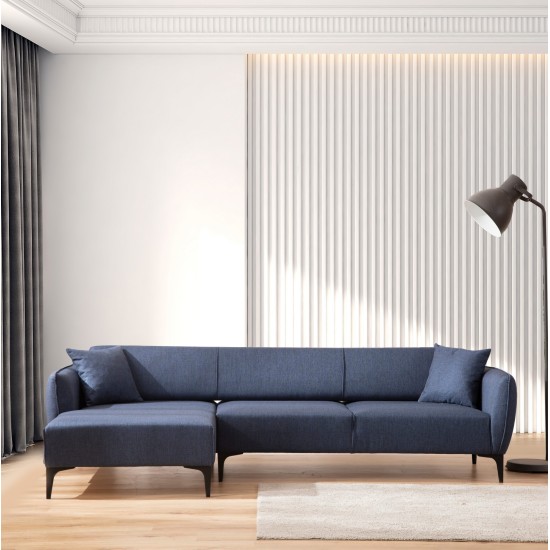 Corner Sofa Belissimo Left - Blue Blue Corner Sofa Belissimo Left - Blue Blue