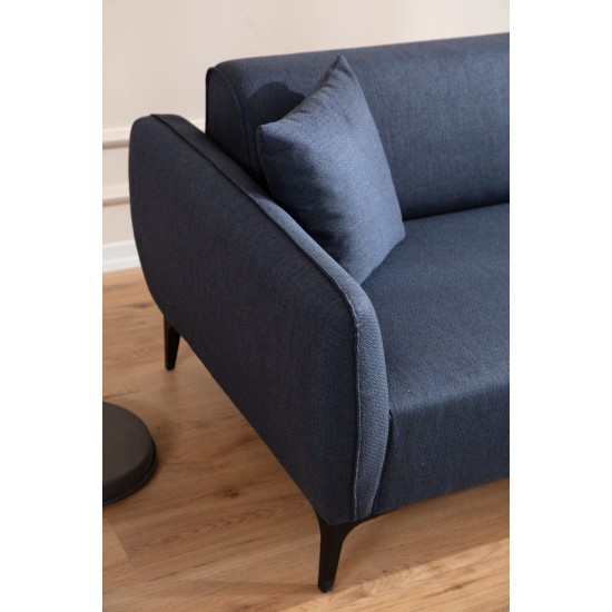 Corner Sofa Belissimo Right - Blue Blue Corner Sofa Belissimo Right - Blue Blue
