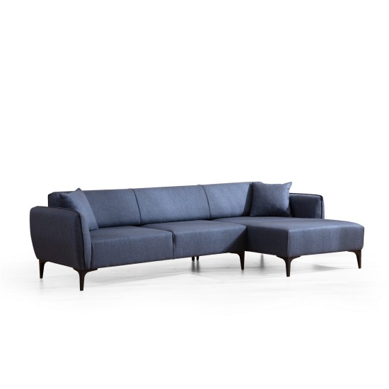 Corner Sofa Belissimo Right - Blue Blue Corner Sofa Belissimo Right - Blue Blue