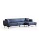 Corner Sofa Belissimo Right - Blue Blue Corner Sofa Belissimo Right - Blue Blue