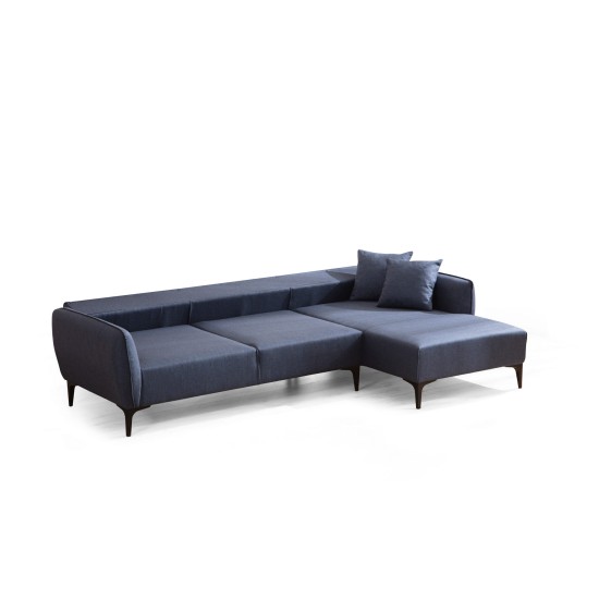 Corner Sofa Belissimo Right - Blue Blue Corner Sofa Belissimo Right - Blue Blue