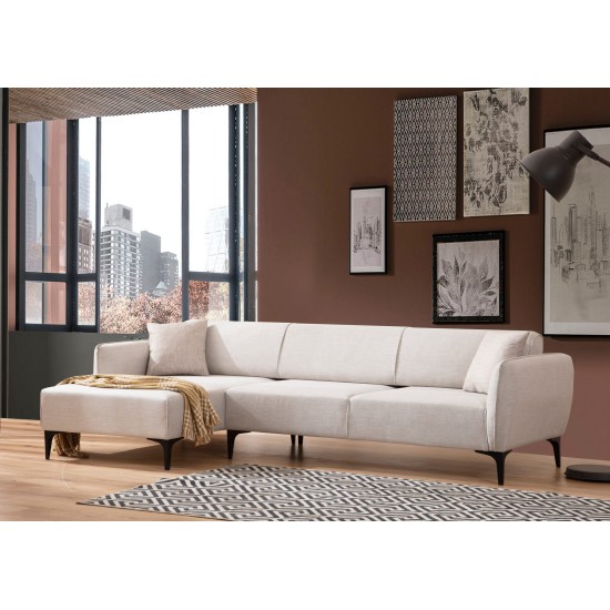 Corner Sofa Belissimo Left - Off White Off White Corner Sofa Belissimo Left - Off White Off White