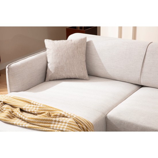 Corner Sofa Belissimo Left - Off White Off White Corner Sofa Belissimo Left - Off White Off White