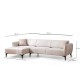 Corner Sofa Belissimo Left - Off White Off White Corner Sofa Belissimo Left - Off White Off White