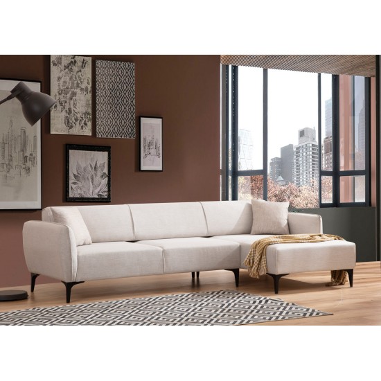 Corner Sofa Belissimo Right - Off White Off White Corner Sofa Belissimo Right - Off White Off White