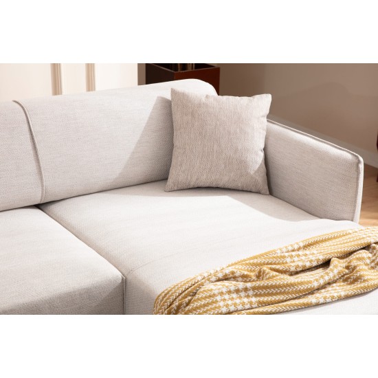 Corner Sofa Belissimo Right - Off White Off White Corner Sofa Belissimo Right - Off White Off White