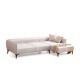 Corner Sofa Belissimo Right - Off White Off White Corner Sofa Belissimo Right - Off White Off White