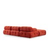 Γωνιακός Καναπές Doblo με Πουφ ( L1-O1-1R-Pouffe) - Χρώμα Red - 300x200x80εκ