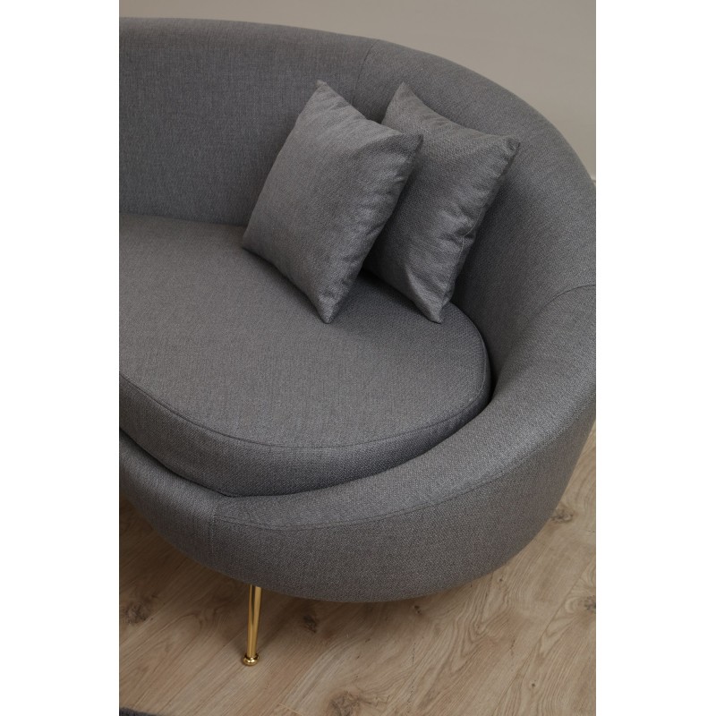 Καναπές 3θέσιος Eses - 255x120x85εκ - Χρώμα  Σκούρο Γκρι