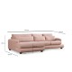 Corner Sofa River Corner Left (Chl-2R) Pink