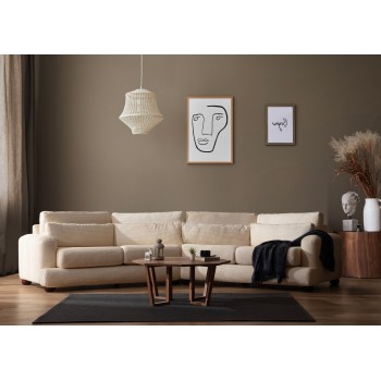 4-Seat Sofa River 4 Seater Right (L2-Xc Right) - Beige Beige