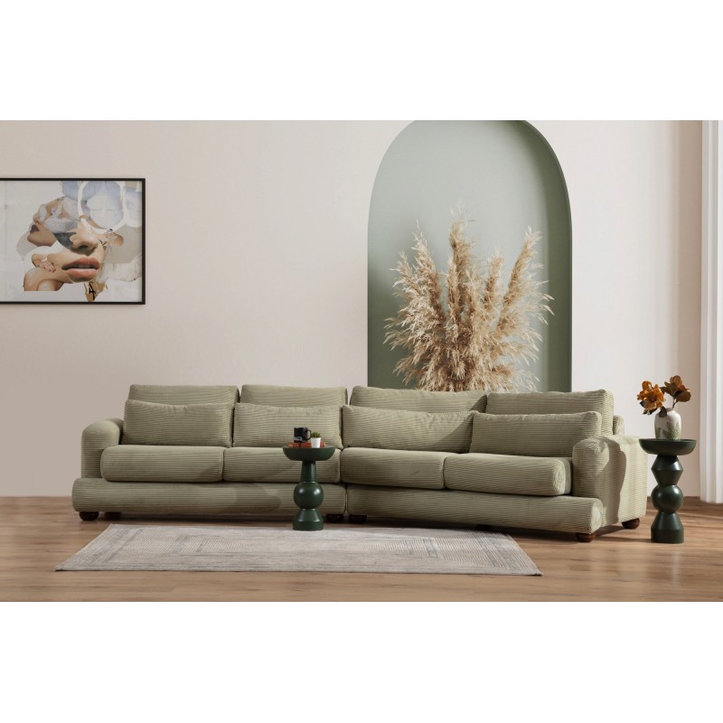 4-Seat Sofa River 4 Seater Right (L2-Xc Right) - Green Green