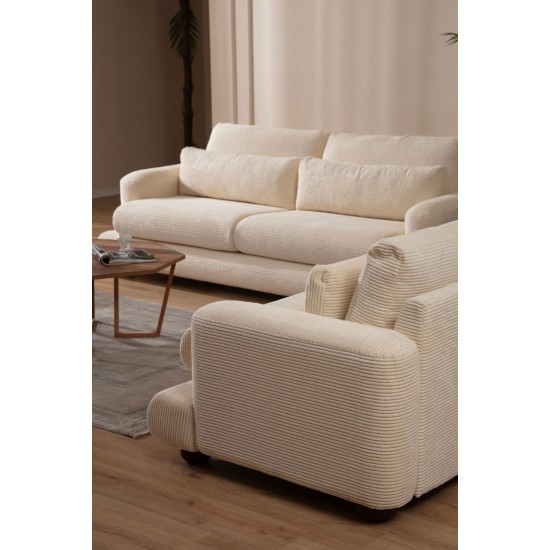 3-Seat Sofa River - Beige Beige 3-Seat Sofa River - Beige Beige